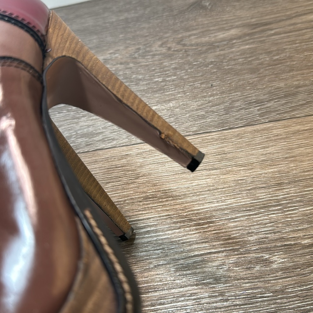 Furla made in Italy beige/marron leather heels woman’s size 41 (d126) - Picture 8 of 12